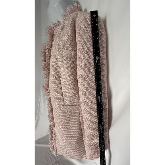 Venus Women Jacket Size 12 Pink Tweed -Open Front - Picture 7 of 16